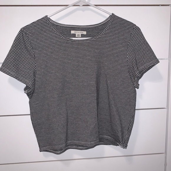 American Eagle Outfitters Tops - AE black& white gingham tee